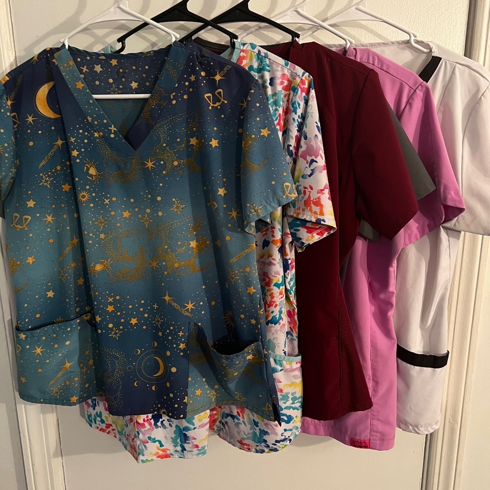 Large scrub tops